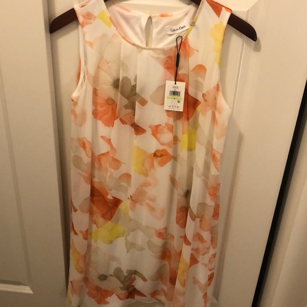 Calvin Klein Floral Dress (new with tags)